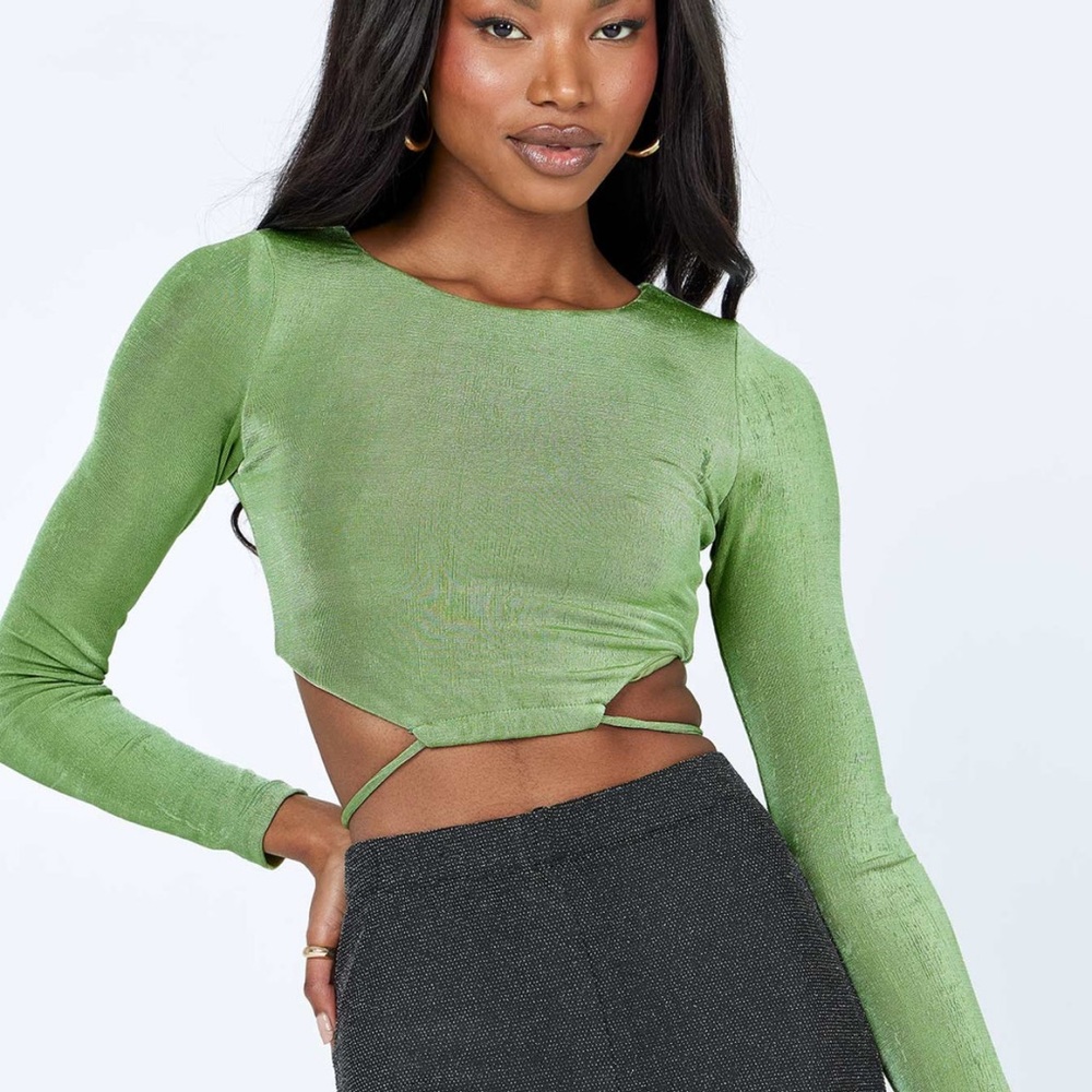 Princess Polly Jocelyn Long Sleeve Top Green